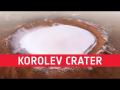 View Flight over Korolev Crater on Mars